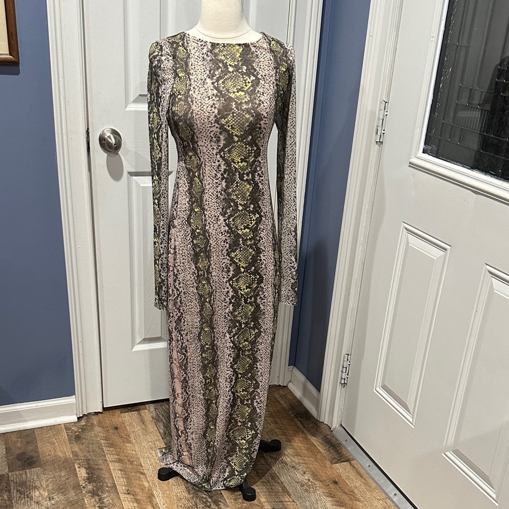 AFRM Elegant Patterned Maxi Dress